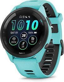 Garmin Forerunner 265 46 mm turkoois/zwart met een, Verzenden, Zo goed als nieuw