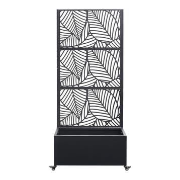 Tuinscherm Surnskoki met plantenbak 190x82x38 cm zwart casa., Verzenden, Nieuw