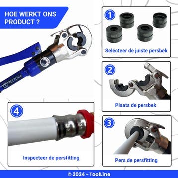ToolLine | Perstang TH-set (hydraulisch) | Henco perstang, Verzenden, Nieuw