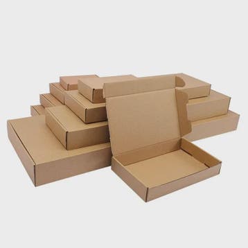 Set van 10/30 Luxe Kartonnen Cadeauboxen - Wit & Bruin, Dive, Verzenden, Nieuw