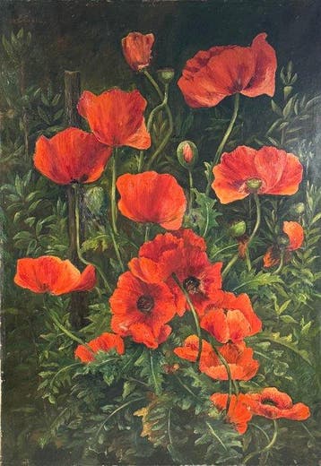 Anne Snollaerts de Groux (XIX-XX) - Papaveri