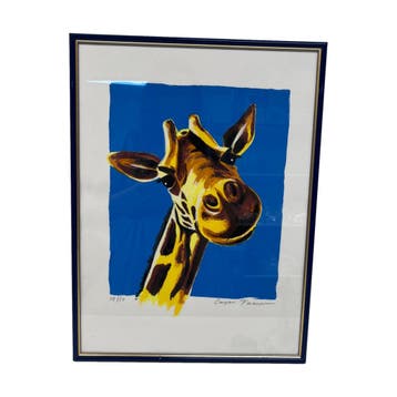 Schilderij - Giraffe 1 - Casper Faassen - Oplage 39/50 - L52, Ophalen of Verzenden