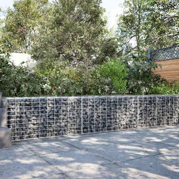 vidaXL Gabion met 5 mm Draad en 5x10 cm Gaas 300x10x50 cm, Verzenden, Nieuw, IJzer