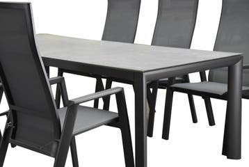 Nancy Angora dining tuinset 220x100xH74 7 delig verstelbaar, Ophalen of Verzenden, Nieuw