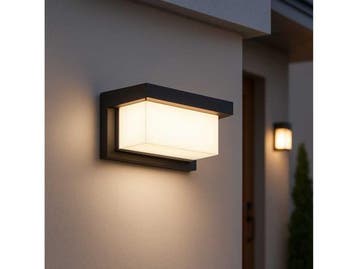Veiling - 8 x LED Wandlamp – 12W – 3500K – IP54 – Zw, Nieuw