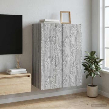 vidaXL Wandkast 66 x 34,5 x 90 cm Bewerkt hout Grijs Sonoma, Huis en Inrichting, Kasten | Overige, Verzenden, Nieuw
