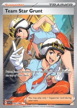Team Star Grunt 242/198 Scarlet en Violet, Ophalen of Verzenden, Nieuw, Losse kaart, Foil