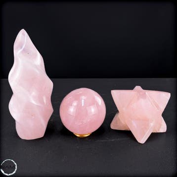 Zacht rozenkwarts-sets – harmonieuze combinatie van ster,