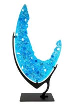 Made Murano Glass - sculptuur, Piastra Carnevale Acquamarina