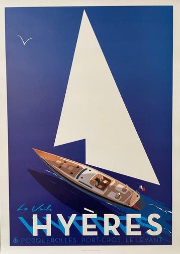 Monsieur Z - Affiche de Tourisme Hyères - Le Voilier