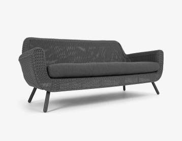 Lounge Tuinbank  Jonah  3 zits  Antraciet  Wicker  The Outsi, Verzenden, Nieuw