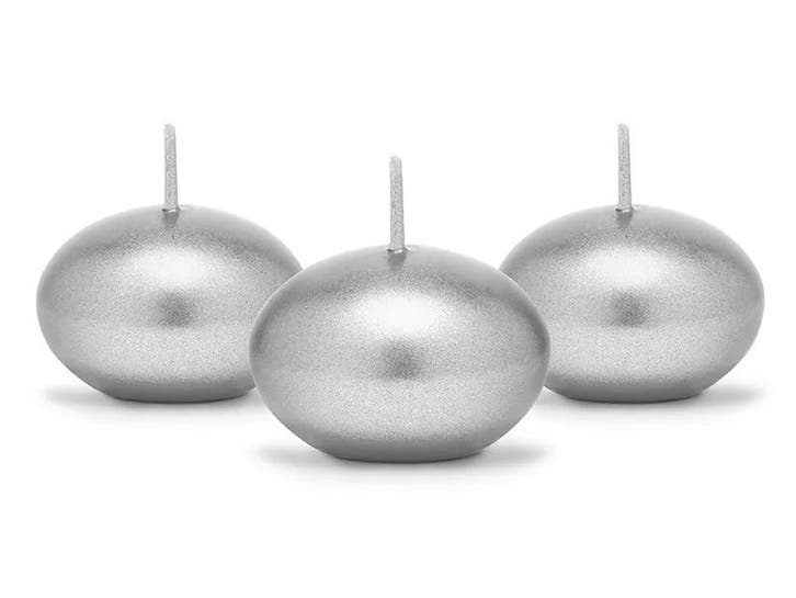 Drijvende Kaars Metallic Zilver(50st), Hobby en Vrije tijd, Feestartikelen, Nieuw, Ophalen of Verzenden