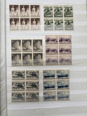 Nederland 1939/1982 - collectie blokken van 4 en meer, veel, Postzegels en Munten, Gestempeld