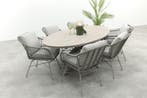 GI Margriet/Edison 6-persoons ovale tuinset 220x115 cm. -, Tuin en Terras, Verzenden, Nieuw, Wicker, Tuinset