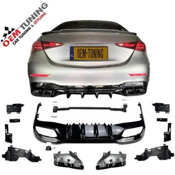 C63 AMG Style Diffuser W206 / T206 2021+ OEM Design, Mercedes-Benz, Nieuw, Ophalen of Verzenden, Achter