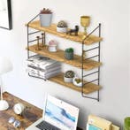 Zwevende Wandplanken Set – Houten Planken Industrieel, Verzenden, Nieuw
