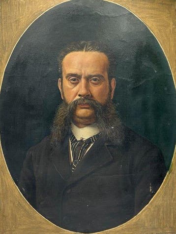 Italiaanse school (XIX) - Ritratto uomo con barba folta, Antiek en Kunst, Kunst | Schilderijen | Klassiek