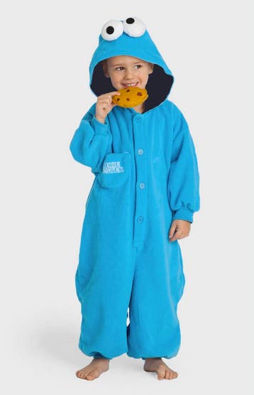 Onesie Koekiemonster Pak Kind Kostuum 146-152 Blauw Koekiemo, Ophalen of Verzenden, Nieuw