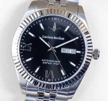 Lucien Rochat - BIENNE - Automatic - Black - day/date - 41, Nieuw