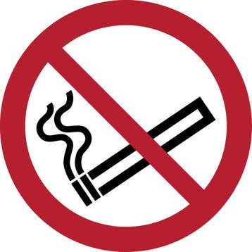 Pictogram bordje Rookverbod, Ø 100 mm, rood - Rood -, Verzenden