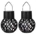 Solar LED Vlameffect Lantaarn – Waterdicht Hanglamp Tuin, Verzenden, Nieuw