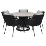 Sussex Pasadena dining tuinset 140xH75 cm rond 6 delig, Tuin en Terras, Ophalen of Verzenden, Nieuw