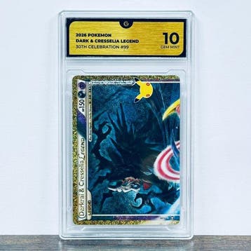 Pokémon Graded card - Dark & Cresselia Legend 99 - 30th, Nieuw