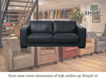 Leren bank Clear - 2,5 zits - Granada Blue (blauw) - Poten, Bohemian, Eigentijds, Modern, Retro, Vintage, Nieuw, Ophalen of Verzenden