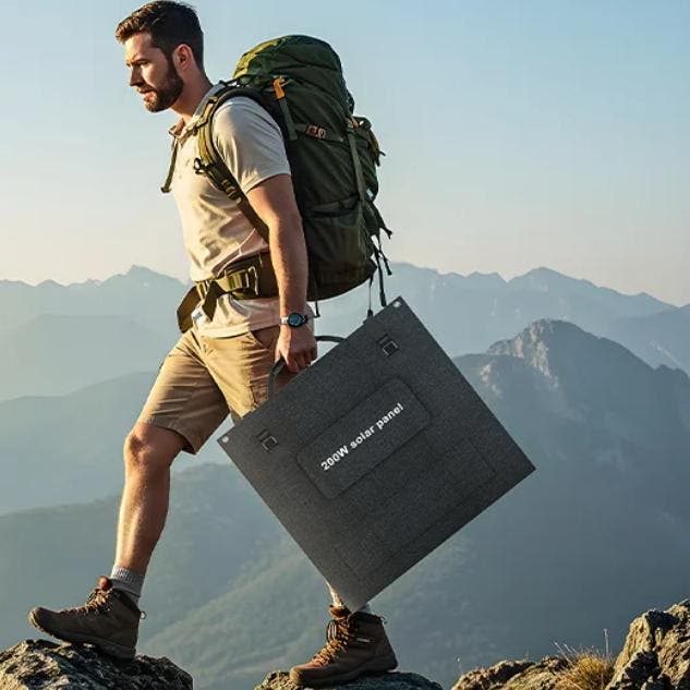 Draagbaar Zonnepaneel 200W Opvouwbaar IP67 Efficiënt, Telecommunicatie, Powerbanks, Nieuw, Verzenden