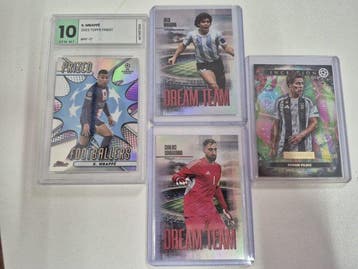 Lotto Futera/Topps: Maradona 18/20+Donnarumma 18/20+Yildiz, Nieuw