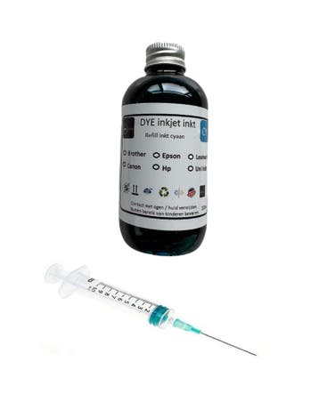 Geschikt Epson 113 ecotank Cyaan 100ml van Inktmedia, Nieuw, Cartridge, Inktmedia
