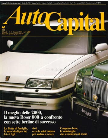 1987 AUTOCAPITAL MAGAZINE 01 ITALIAANS, Nieuw, Author