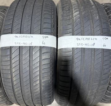 2x 255-45-18 Michelin Zomer 2x 5.5mm €60 Per Band 255 45 18, Ophalen, 18 inch, Gebruikt, 255 mm