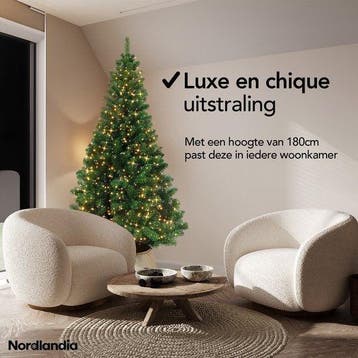 2dekans | Nordlandia Kunstkerstboom Met LED Verlichting -, Ophalen of Verzenden, Zo goed als nieuw