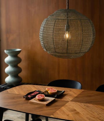 2dekans | Dutchbone Meezan Hanglamp M – Ø30cm – Vintage, Ophalen of Verzenden, Zo goed als nieuw