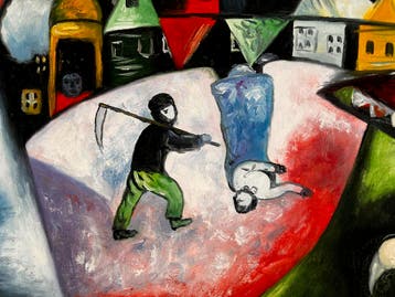 Parijs door het Raam – Handgeschilderde - Marc Chagall, Ophalen of Verzenden, Nieuw