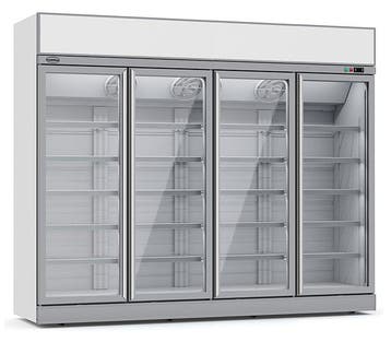 Koelkast 4 Glasdeuren Ins-2060R, Verzenden, Nieuw in verpakking, Koelen en Vriezen