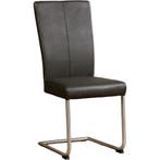 Set van 6 Leren eetkamerstoelen Dry - Toledo Antracite, Ophalen of Verzenden, Nieuw, Leer, Vijf, Zes of meer stoelen