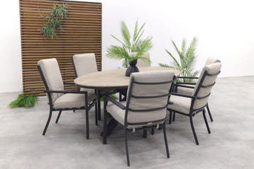 GI Sergio / Edison 220 x 115 cm. tafel - ovale tuinset, Verzenden, Nieuw, Overige materialen, Tuinset