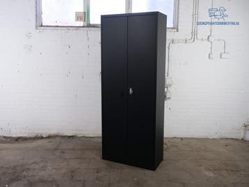 Klapdeurkast – Zwart, 180x80x38 cm, Top Conditie, Verzenden, Gebruikt