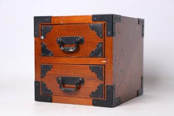 Ladekast - Hout - Japan - Tansu-box met twee lades (Zonder