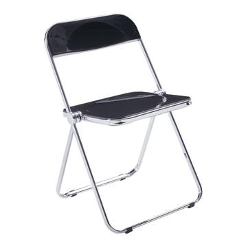 Klapstoel set van 4 Pornainen 74x46x47 cm zwart [en.casa], Verzenden, Nieuw
