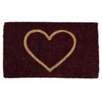 kokosmat handgeweven hart rood 75cm, Tuin en Terras, Verzenden, Nieuw