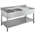 RVS Spoeltafel - 2x Bak Links of rechts  1800 x 700 x 950mm, Ophalen, Nieuw in verpakking