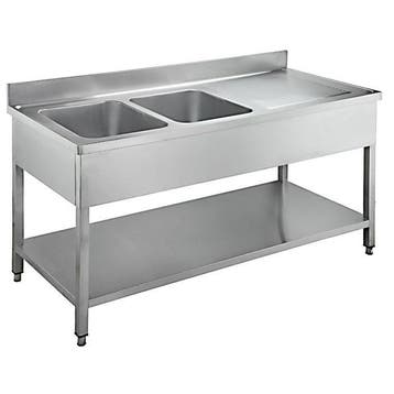 RVS Spoeltafel - 2x Bak Links of rechts  1800 x 700 x 950mm, Ophalen, Nieuw in verpakking