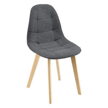 Eetkamerstoel Kopparberg 86x53x47 cm set van 2 donkergrijs, Verzenden, Nieuw