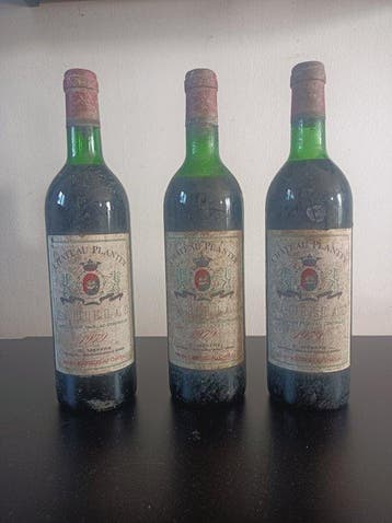 1979 Château Plantey - Pauillac - 3 Flessen (0.75 liter), Verzamelen, Nieuw