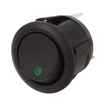 Inbouw Schakelaar Rond 12V 20A Groen, Verzenden, Nieuw