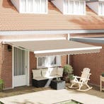 Terrasscherm canvas beige 400x300 | retourdeal 76% korting, Gebruikt, Overige typen, Ophalen of Verzenden, 250 cm tot 450 cm