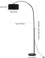 Boog Vloerlamp – Dimbaar LED met 3 Lichtkleuren, Verzenden, Nieuw